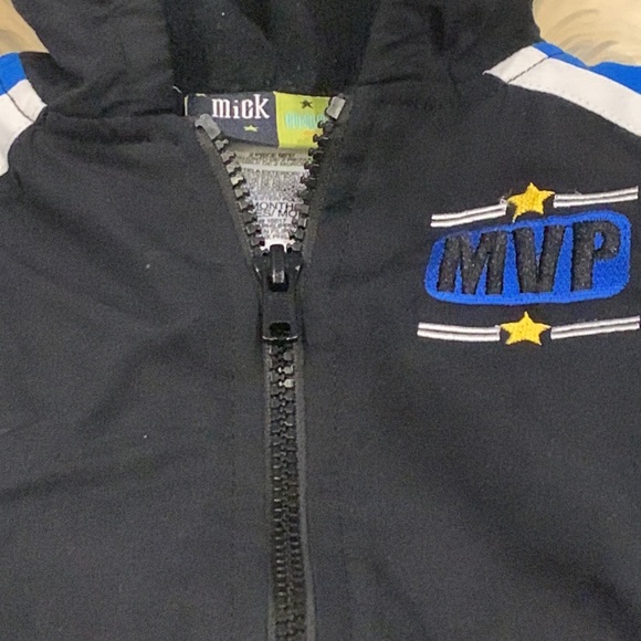 Mick & Mack Zipper Jacket and Weatherproof Pants in Blue/Black size 18M - Picture 3 of 8